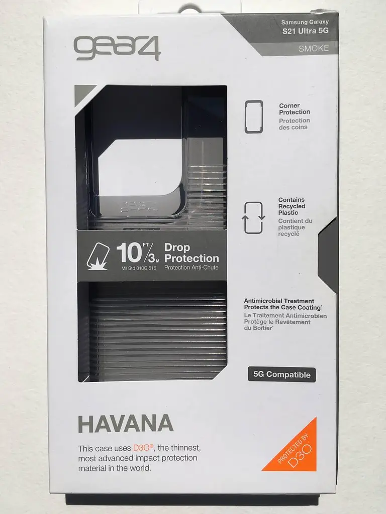 Оригінальний протиударний чохол для Samsung Galaxy S21 Ultra GEAR4 Havana Smoke силіконовий - фото 4