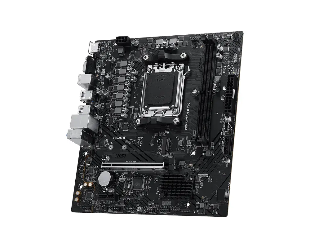 MSI Материнська плата PRO A620AM-B EVO sAM5 A620 2xDDR5 M.2 HDMI D-Sub mATX - фото 3