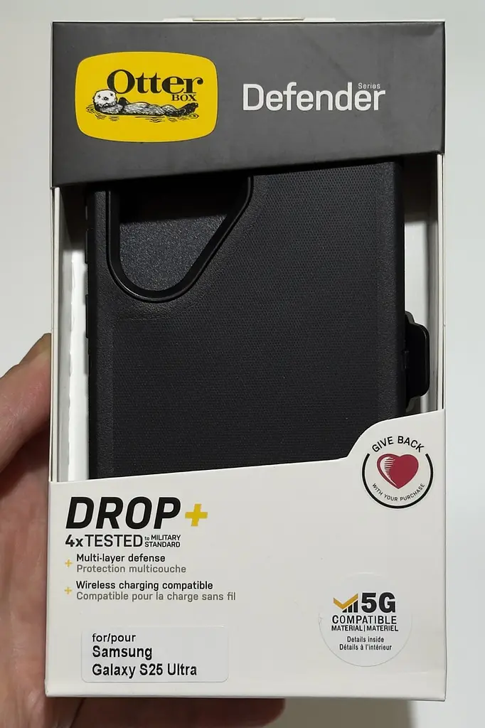 Оригінальний протиударний чохол для Samsung Galaxy S25 Ultra OtterBox Defender Black 77-97480 з кліпсою - фото 5