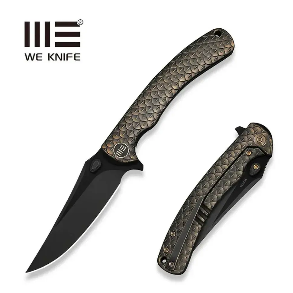 Ніж складаний туристичний Weknife Dracarys, (9.1 см) Böhler M390 / титан 6AL4V бронзовий/чорний - фото 10