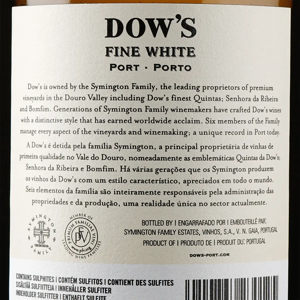 Портвейн Symington Family Estates Dow's Fine White DO, біле, солодке, 19%, 0,75 л (8000009452678) - фото 3