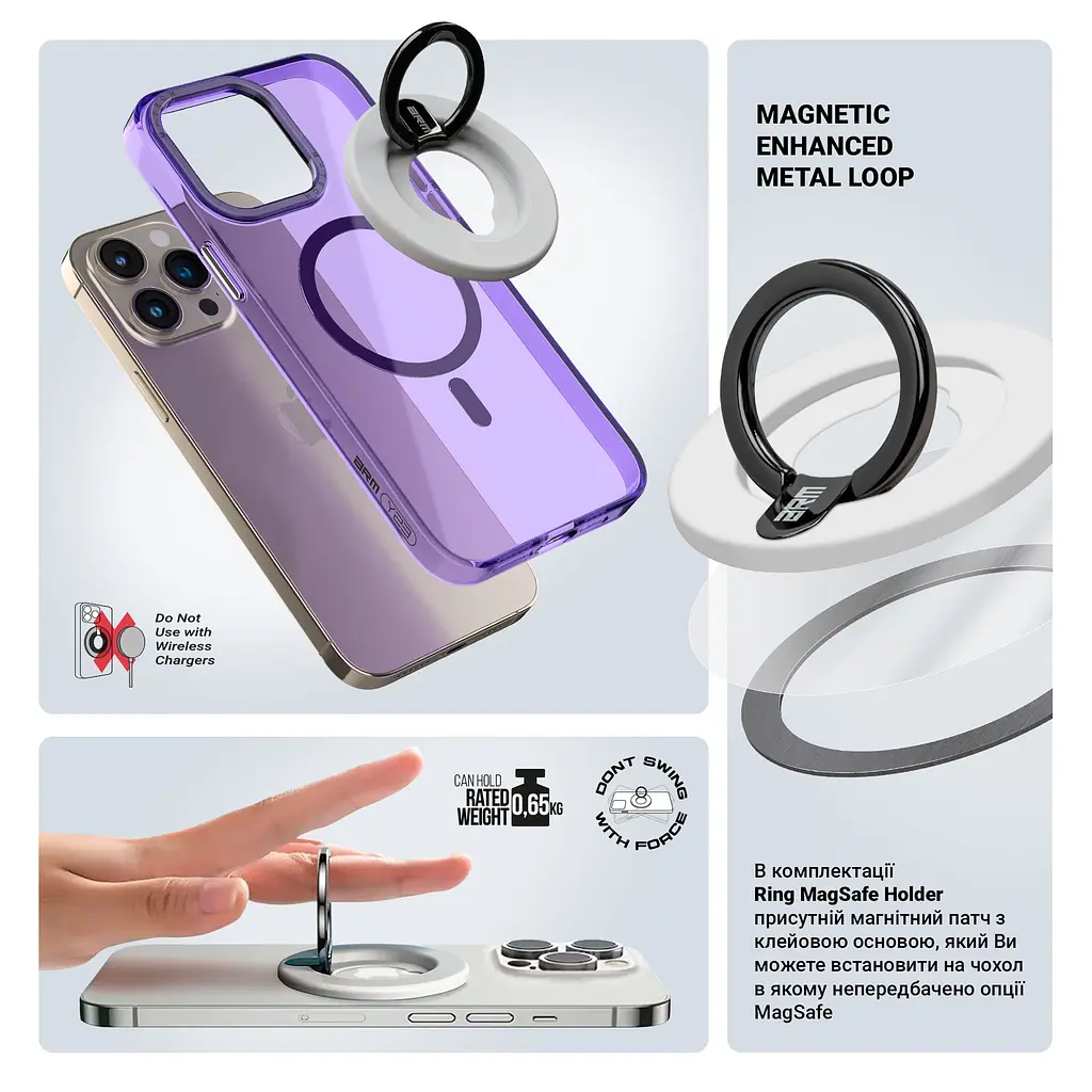 Тримач ArmorStandart Ring MagSafe Holder White (ARM70585) - фото 4