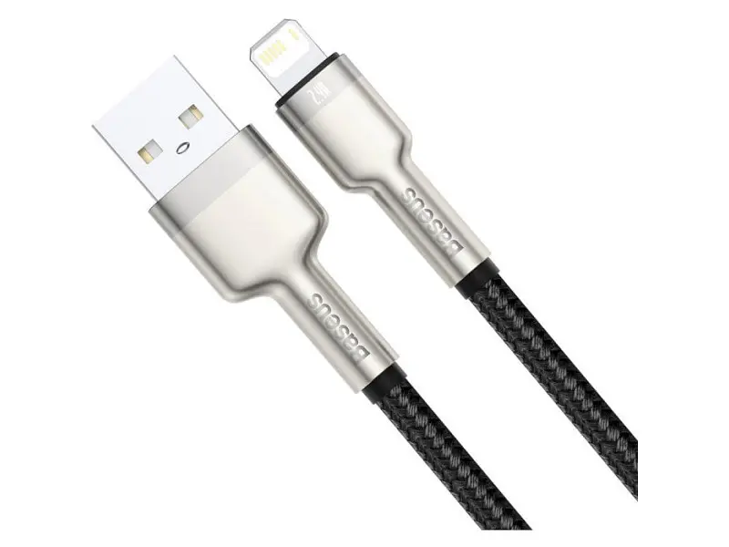 Кабель BASEUS Cafule Metal Data Cable USB for Lightning Black 1м (CALJK-A01) - фото 2