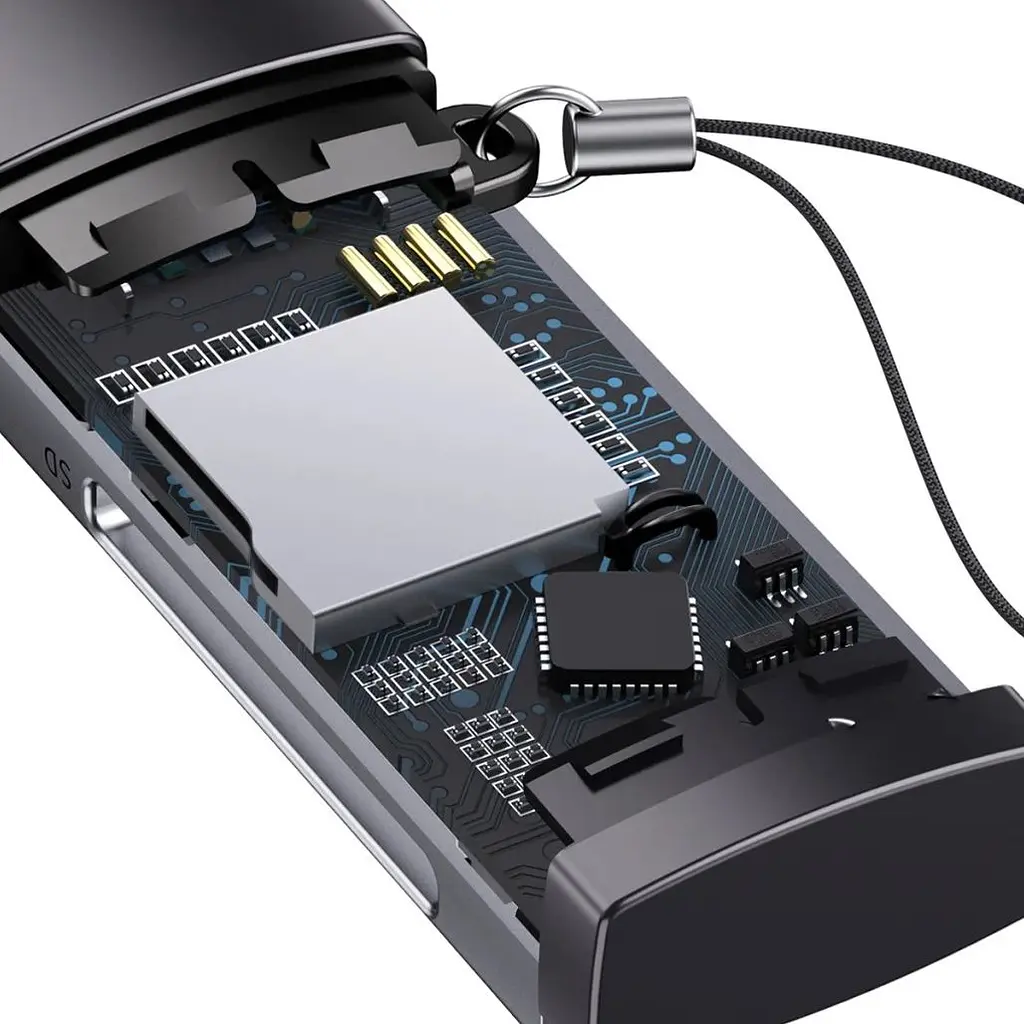 Кардрідер Baseus Lite Series USB-A to SD/TF Grey (WKQX060013) [168990] - фото 4