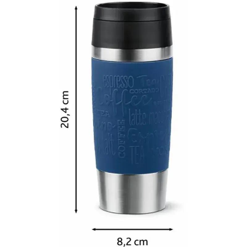 Термокружка Tefal Travel Mug Classic, 360 мл, нержавіюча сталь, синій (N2020310) - фото 4