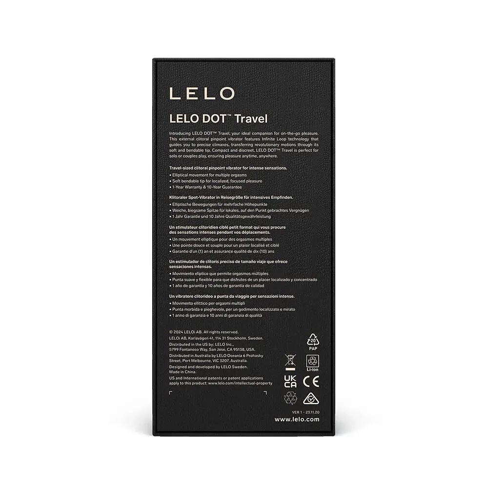 Кліторальний вібратор LELO DOT Travel Purple, точкова стимуляція, 8 режимів - фото 4