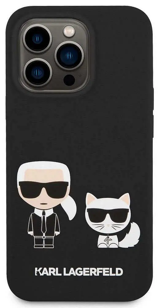 Чехол Karl Lagerfeld MagSafe Liquid SilicOne Karl and Choupette для iPhOne 14 Pro Max Black - фото 2