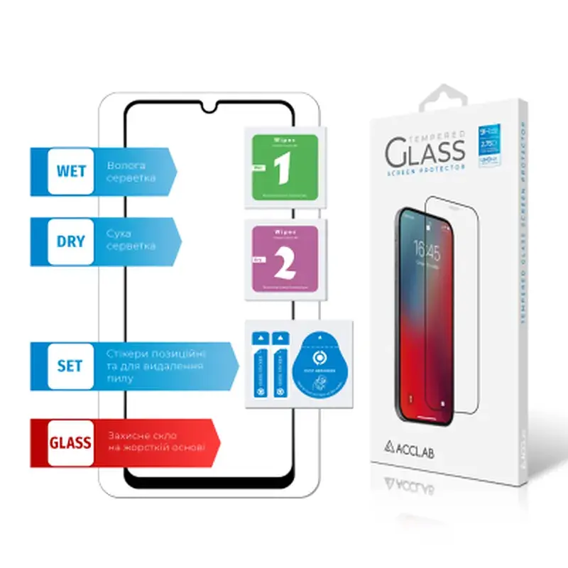 Скло захисне ACCLAB Full Glue Realme C51 Black (1283126582837) - фото 7