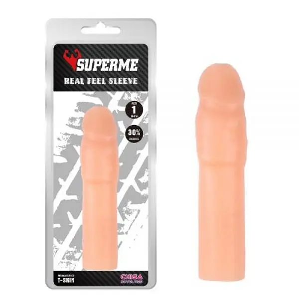 Насадка для збільшення члена Chisa SuperMe Real Feel Sleeve, +2.5 см - фото 2