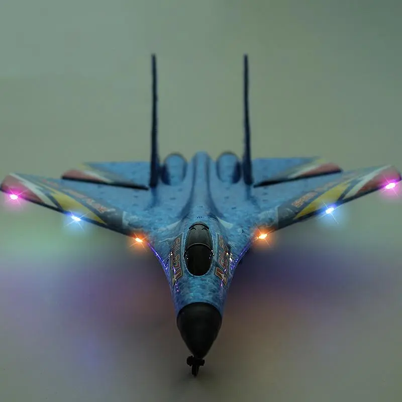 Літак на радіокеруванні SCHE HW28 SU27 Foam Blue - фото 2