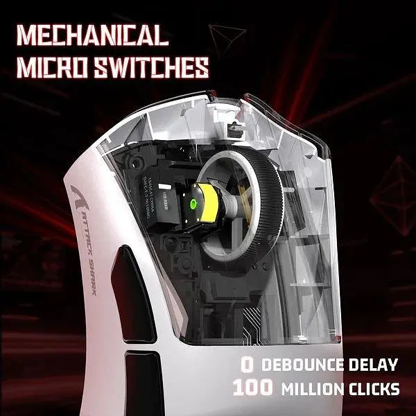 Мышь Attack Shark V3 Wireless (AS-6972792472607-W) White (G-000004412) - фото 6