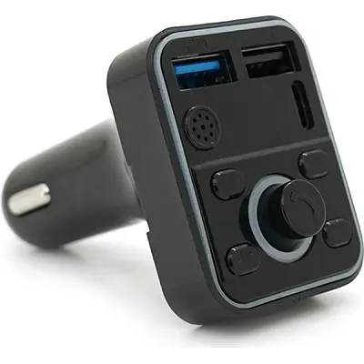 FM модулятор Voltronic D1, підсвітка 7 кольорів, 1.5-3.1A, USB, TF (FM-D1-7Col) - фото 5