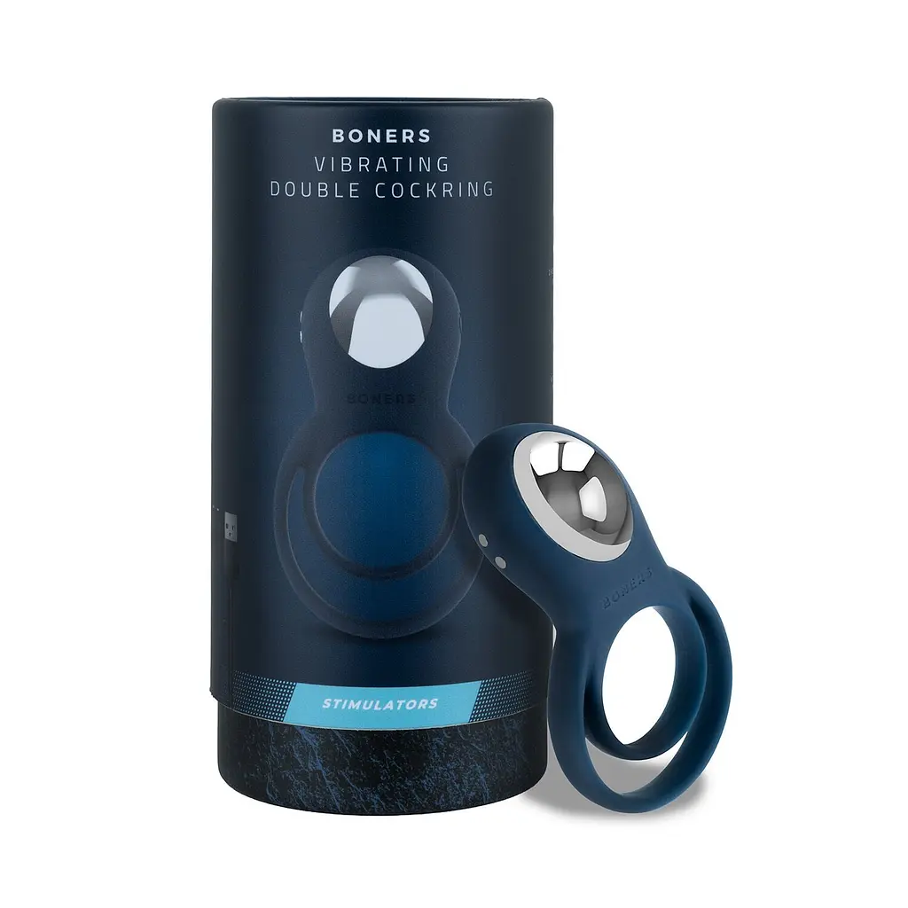 Ерекційне віброкільце Boners Vibrating Double Cock Ring - фото 9