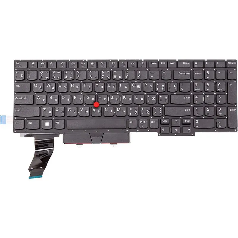 Клавіатура для ноутбука Lenovo Thinkpad E15 Gen 2 чорна, trackpoint (KB314737)