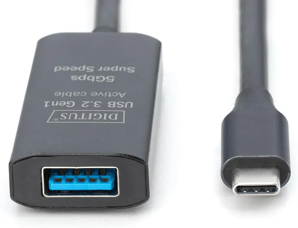 Удлинитель Digitus USB 3.2 Gen1 Active Cable 5G, C/M-A/F, 5м, черный teh0013631 - фото 3