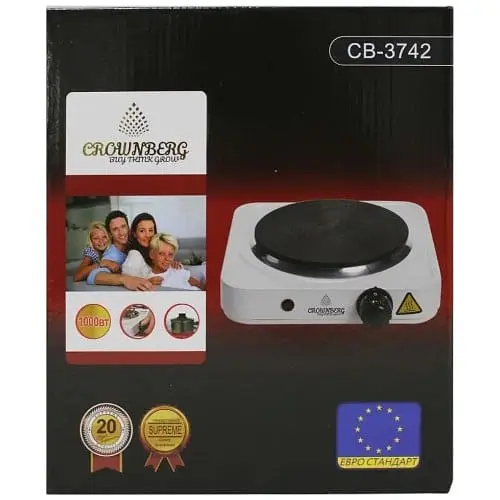 Плита одноконфоркова електрична кухонна Crownberg Cb-3742 настільна переносна - фото 4