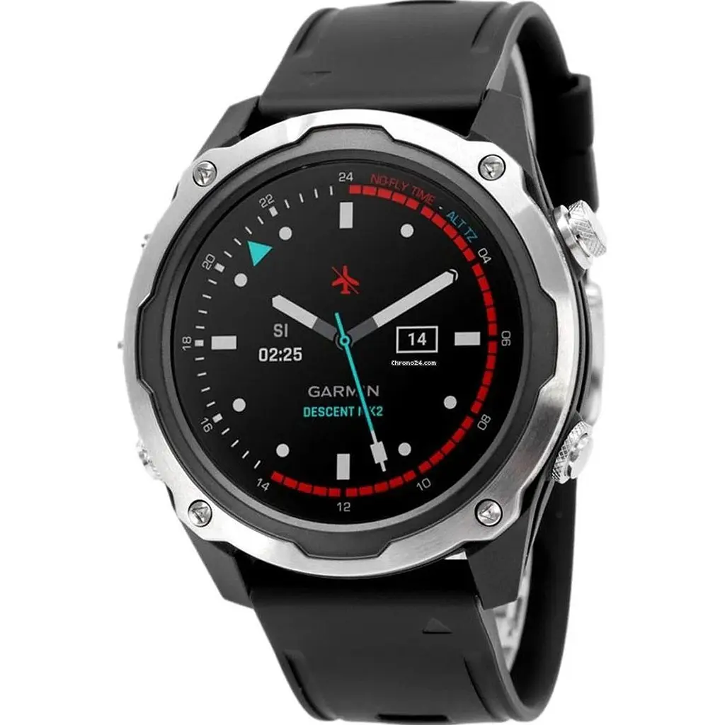 Смарт-годинник Garmin Descent Mk2 Stainless Steel with Black Band (010-02132-00/10) [84483] - фото 2