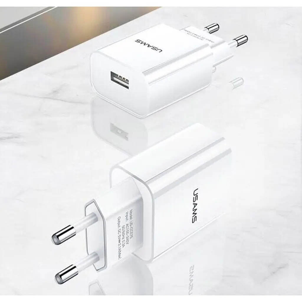 Мережевий зарядний пристрій Usams T18 10W White (US-CC075) [47557] - фото 7