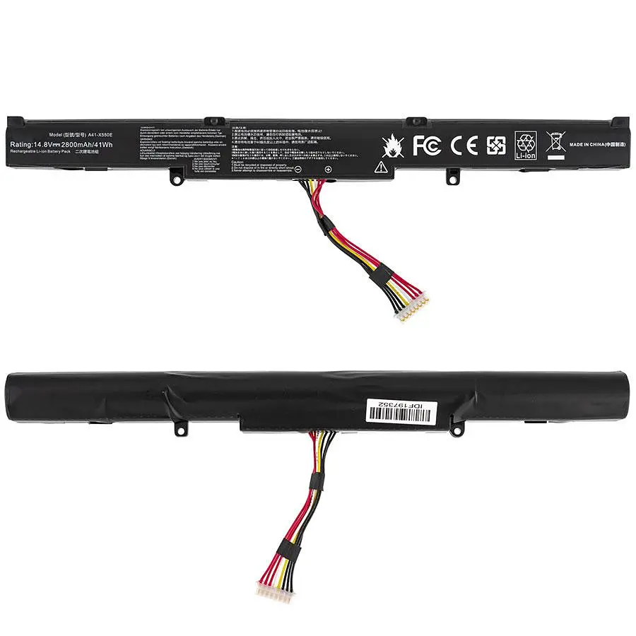Батарея для ноутбука Asus A41-X550E (X450JF X550DP X751MD X751MA X750JA X751LA) 14.8V 2800mAh Чорний (LG/ Samsung/ Sanyo) - фото 2