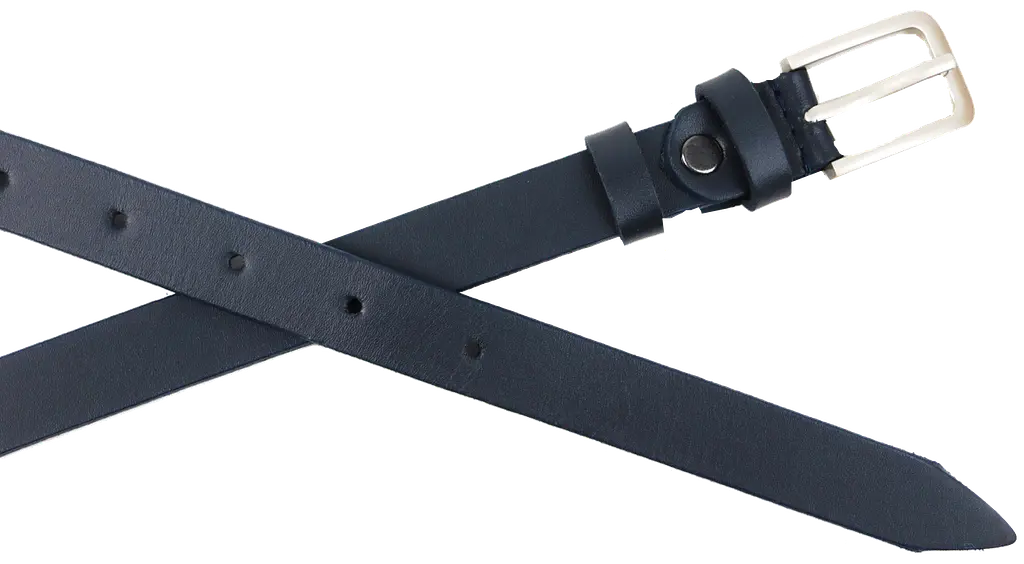 Жіночий шкіряний ремінь Skipper 1635-20 Темно-синій 2 см - фото 2