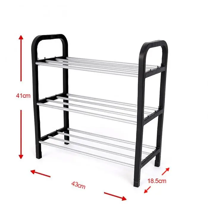 Підставка для взуття Shoe Racks на 3 яруси, полиця для взуття в передпокій — стелаж для зберігання взуття - фото 4