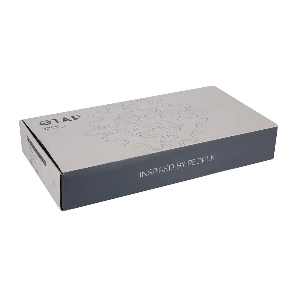 Змішувач для умивальника Qtap Gemini високий QTGEM269GMB45680 Gunmetal Black PVD Шліфований чорний хром - фото 6