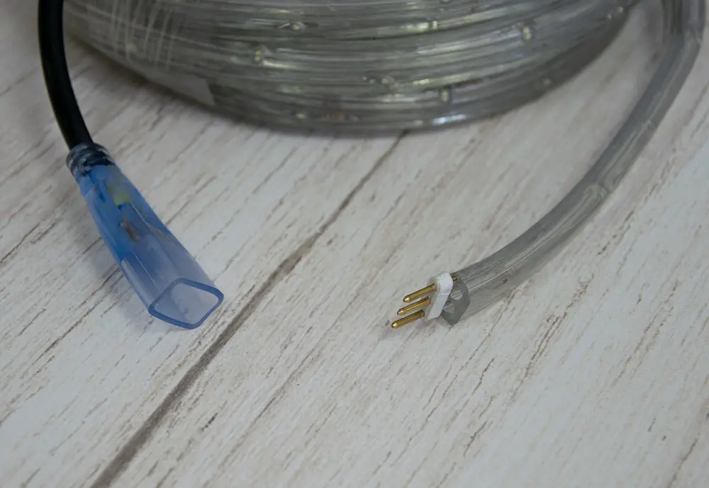 Светодиодная гибкая led лента 8 м. белая уличная лед гирлянда диодная с блоком питания 220 В (ST) - фото 7