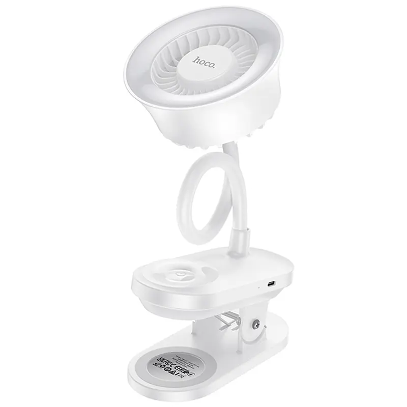 Портативний вентилятор HX610 handheld folding fan 1800 mAh White Hoco teh0029485 - фото 6