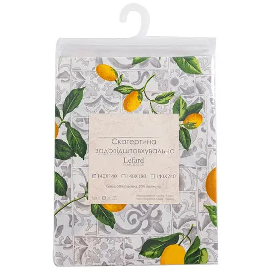 Скатертина Lefard Home Textile Limones Ceramica Gris водовідштовхувальна, 180х140 см (715-320) - фото 4
