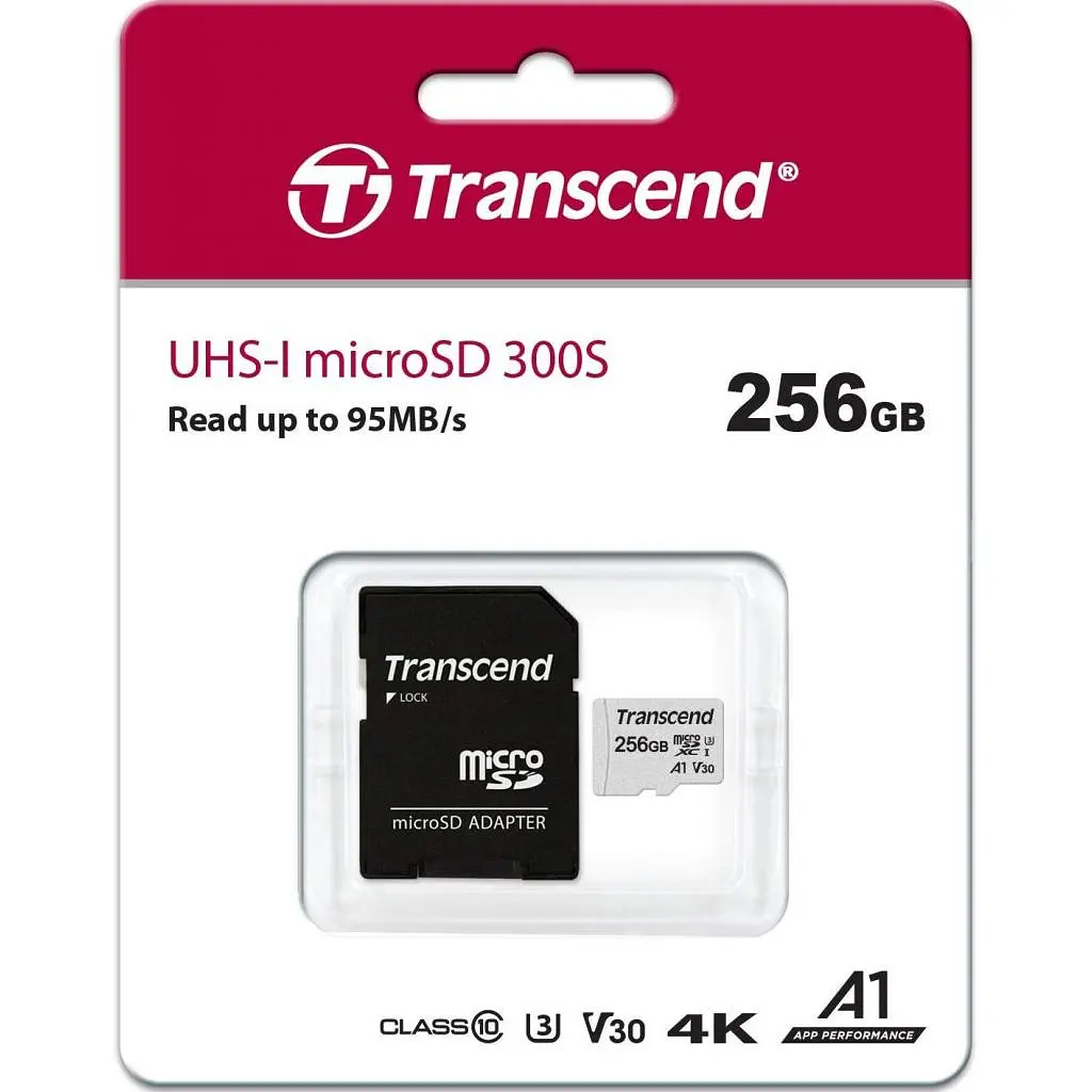 Карта пам'яті Transcend 256GB microSDXC class 10 UHS-I (TS256GUSD300S-A) - фото 3