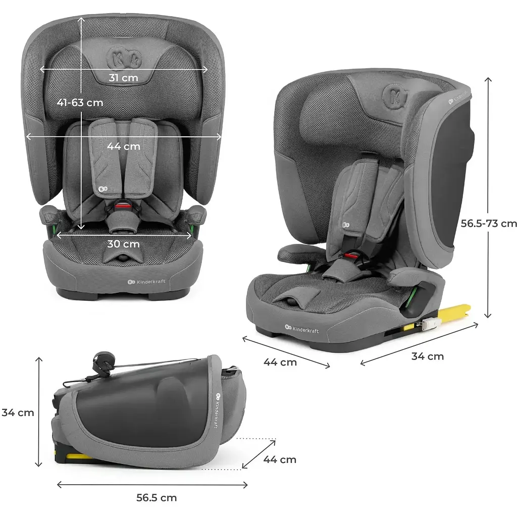 Автокресло Kinderkraft Fix2Go i-Size Grey (KCFI2GO0GRY0000) - фото 8