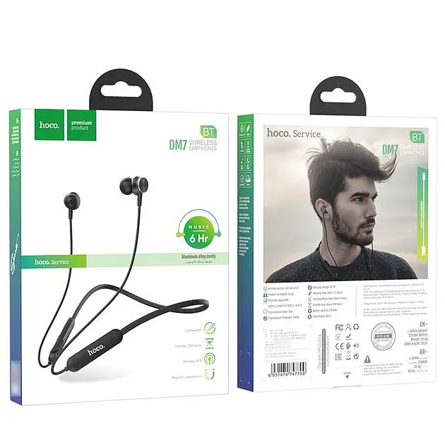 Беспроводные наушники Hoco DM7 вакуумные black - фото 3