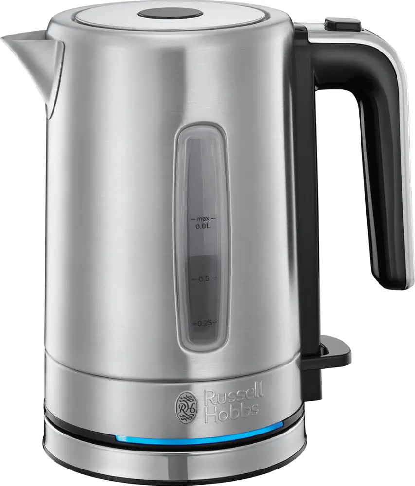 Электрочайник Russell Hobbs Compact Home 0.8 л металл серебристо-черный teh0026176 - фото 2