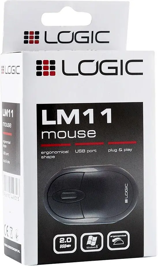 Мишка LogicConcept LM-11, 3 кн., 1000dpi, чорна - фото 6
