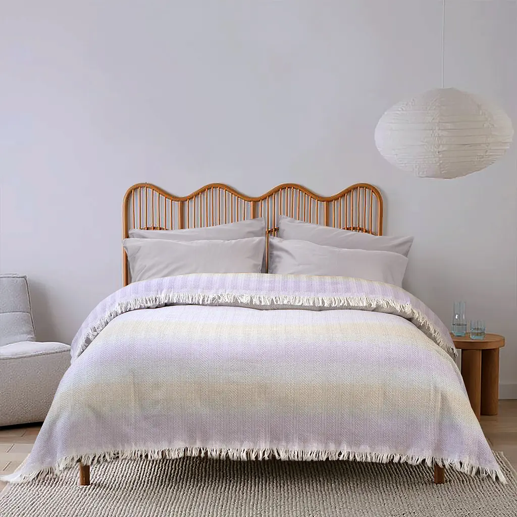 Покрывало Lotus Home - Lagos сиреневый/серый 230x240 - фото 2