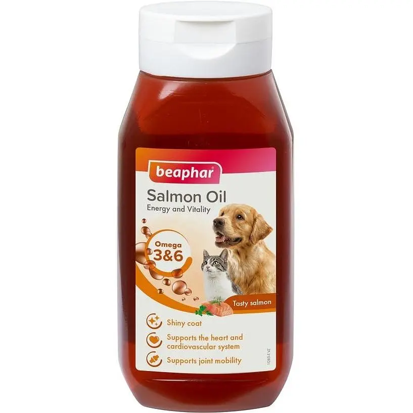Лососевое масло Beaphar Salmon Oil для собак и кошек 430 мл - фото 1