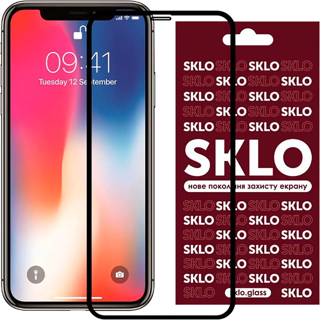 Захисне скло SKLO 3D Full Glue для Apple iPhone X/Xs/11 Pro [Black] [68282] - фото 2