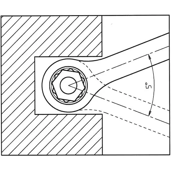 Ключ гайковий комбінований Wurth прямий з тріскачкою WS18 Zebra (арт. 071425118) - фото 5