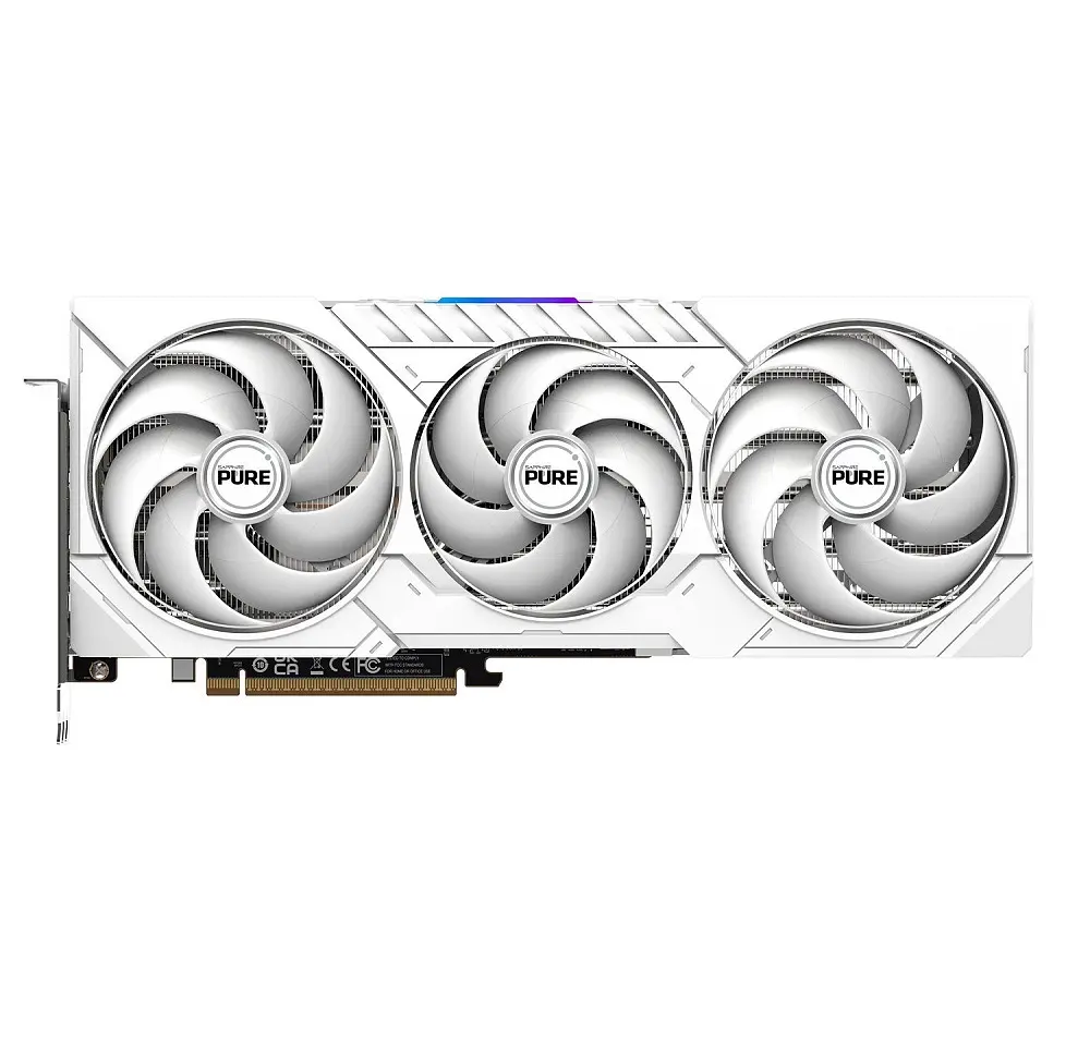Відеокарта Radeon RX 9070 XT, Sapphire, PURE (White Edition), 16Gb GDDR6, 256-bit, 2xHDMI/2xDP, 3010/20000 MHz, 2x8-pin (11348-02-20G) - фото 2