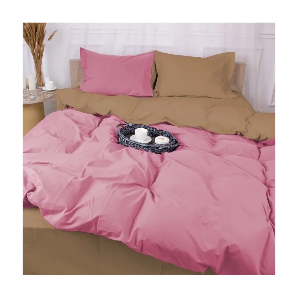 Постільна білизна MirSon Poplin Line 015 + 041 Honey 160 x 220 (2200006281283) - фото 5