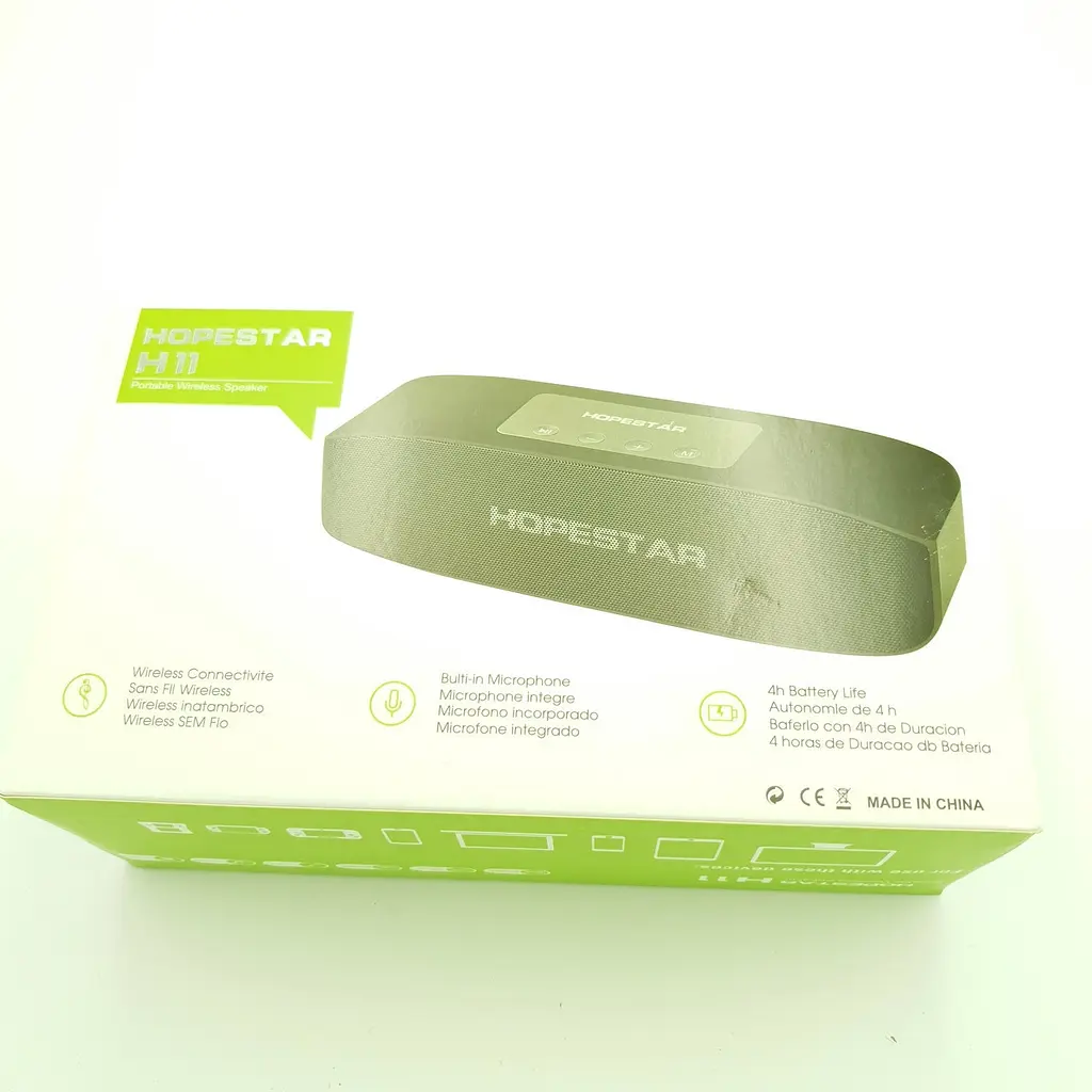 Бездротова акумуляторна колонка Bluetooth акустика FM MP3 AUX USB Hopestar H11 червоний - фото 7