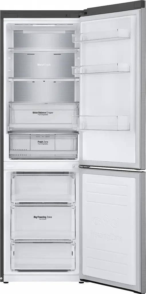 Холодильник з нижньою морозильною камерою LG GA-B459SMQM Платиново-сріблястий (GA-B459SMQM) - фото 7