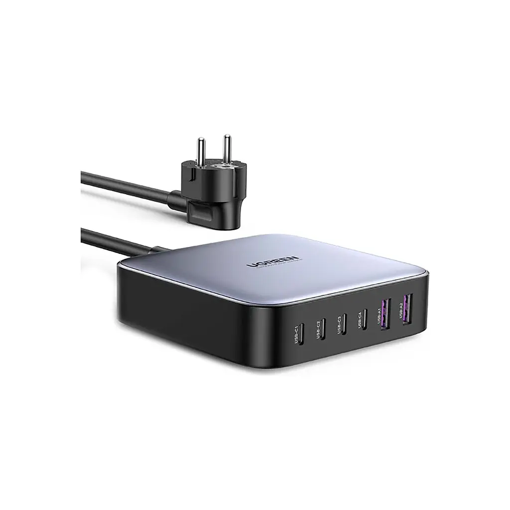 Зарядний пристрій Ugreen 6xUSB 200 Вт (4xUSB-C + 2xUSB-A) GaN CD271 (40914) - фото 3