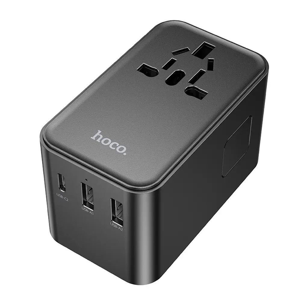 Мережевий зарядний пристрій Hoco AC18 2 USB/ Type-C PD 35W чорний - фото 5