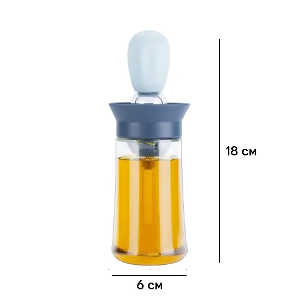 Диспенсер для масла и уксуса Semi Dispenser 180 мл, Blue/Turquoise с силиконовой кистью - фото 10