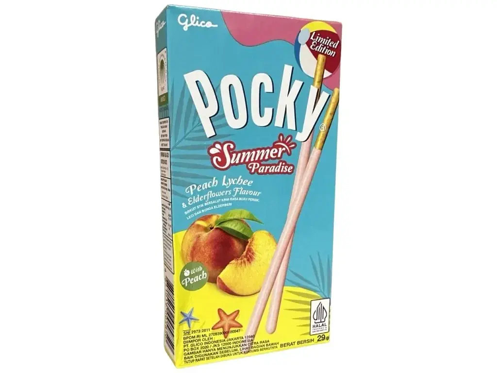 Японські палички Pocky Summer Paradise зі смаком персика лічі та бузини 29г - фото 2