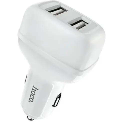 Автомобільний зарядний пристрій Hoco Z36 2.4A 2xUSB White - фото 2