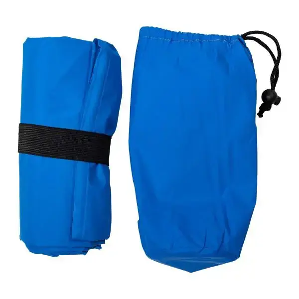 Матрас надувной Lugi из TPU 190х55х3 см с подушкой синий SJ-0084BL - фото 4