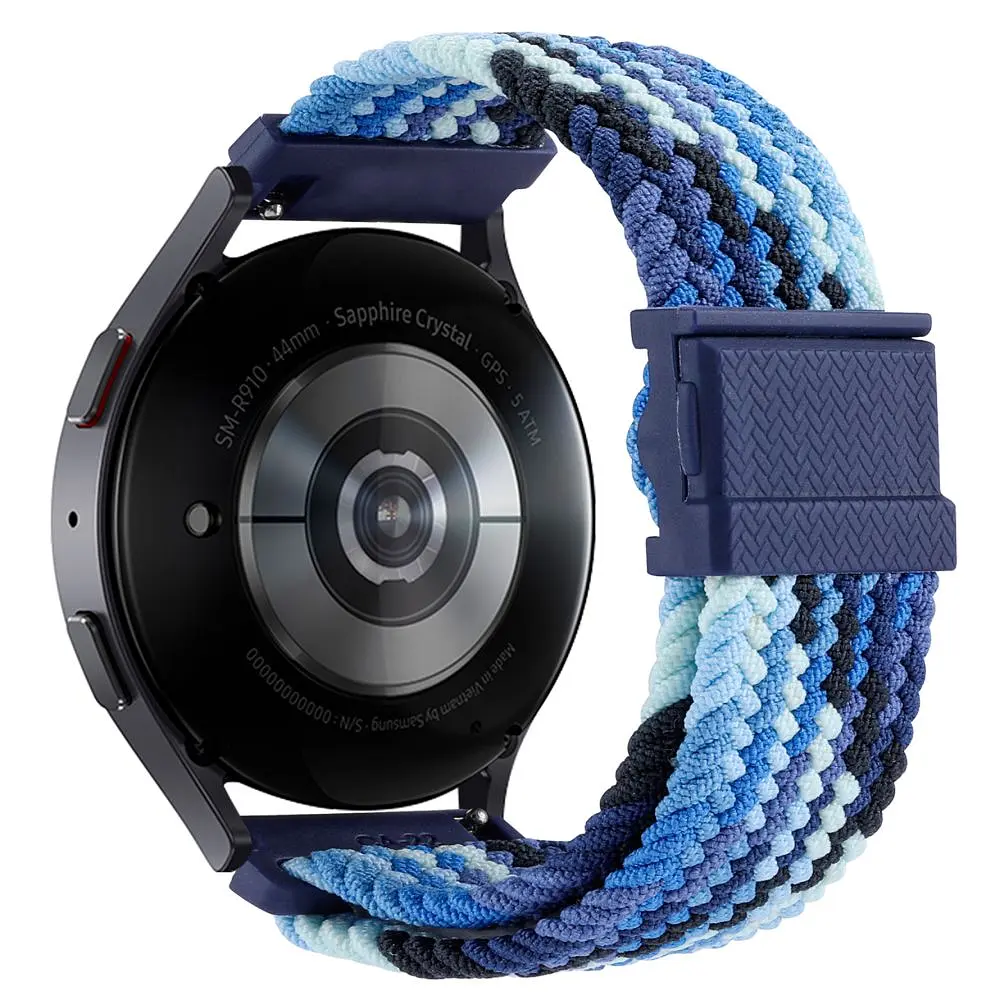 Нейлоновий ремінець Universal 20 mm Elastic Adjustment Samsung/Amazfit/Huawei Colorful Blue - фото 2
