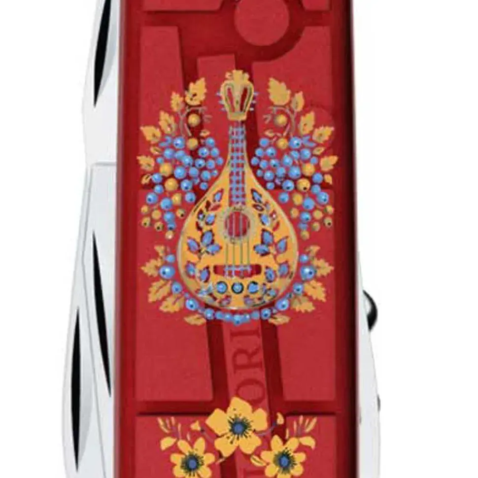 Ніж Victorinox Climber Ukraine 91мм,14функ,черв прозор ,Українські мотиви - фото 4